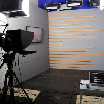 Cenário gravação em estudio